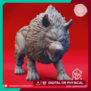 Snarling Dire Wolf - Tabletop Miniature (Pre-Supported)