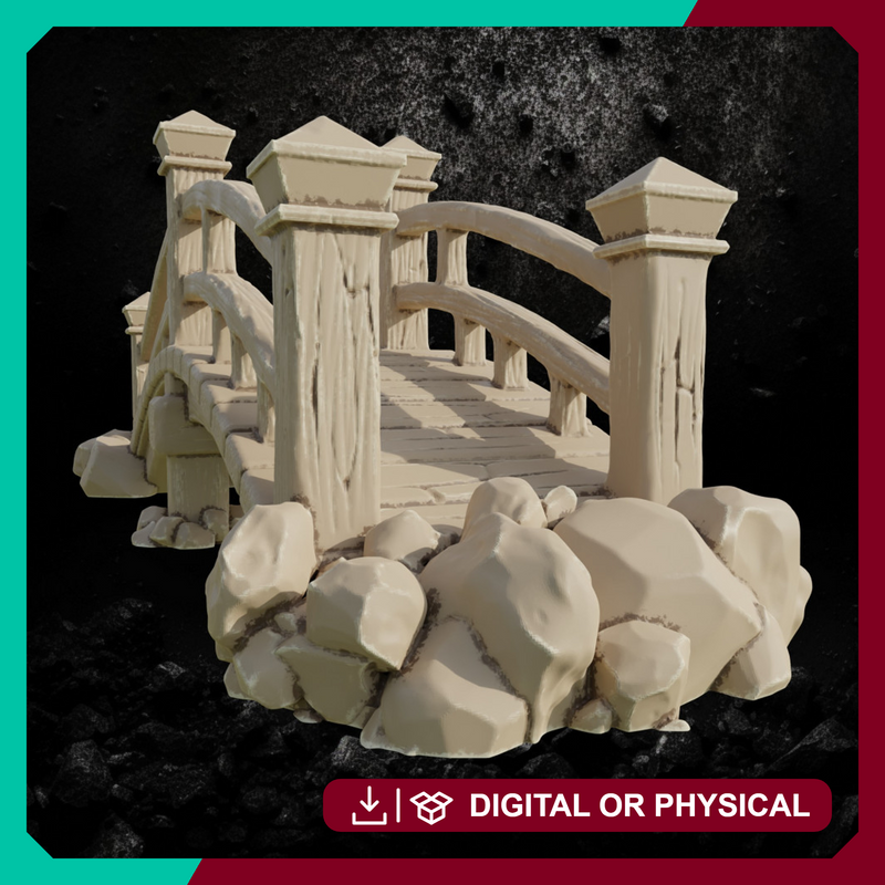 Kimonobe Bridge - Asian-Inspired Terrain STL for DnD & Wargaming