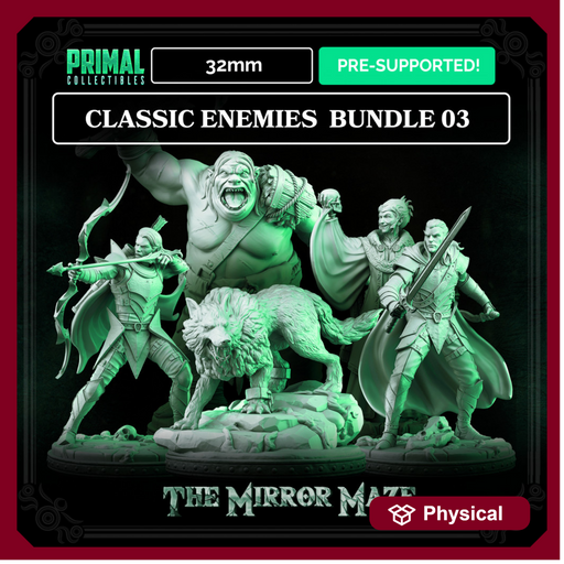 5 miniatures - 32mm - Classic RPG game enemies bundle - THE MIRROR MAZE - MASTERS OF DUNGEONS QUEST - Only-Games