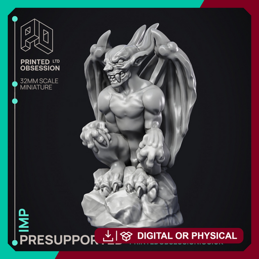 Imp - Tiny Demon - PRESUPPORTED - Hell Hath No Fury - 32mm Scale - Only-Games