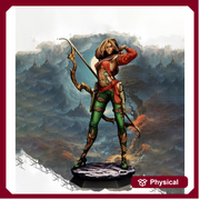 Female Elf / Half-Elf Sharpshooter Ranger Fighter D&D 5e Mini | 28mm, 32mm,54mm,75mm,100mm Scales | Dungeons and Dragons Pathfinder | - Only-Games