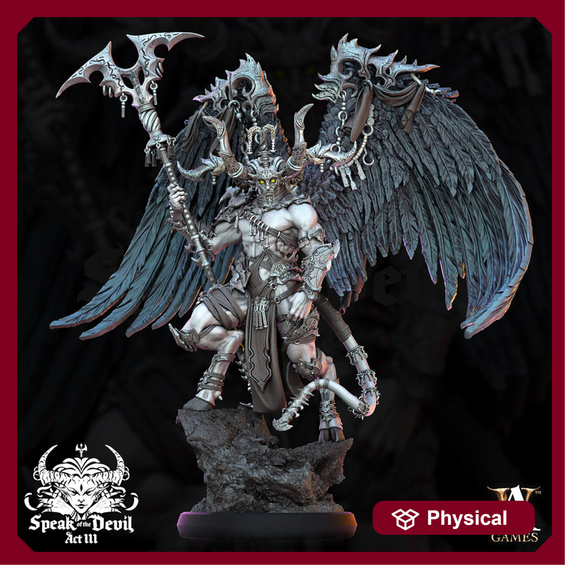 Archdevil, Demon Lord Fiend, Devil | 28mm,32mm,54mm,75mm Scale  - Boss Monster Mini D&D 5e - Pathfinder Figurine | Archvillain games - Only-Games