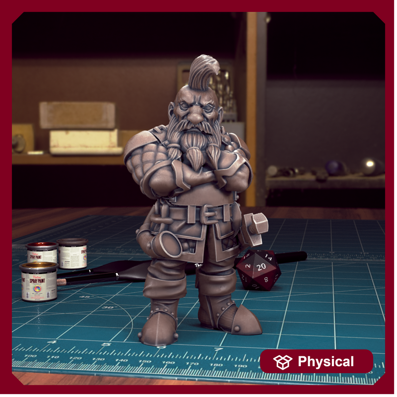 Male Dwarf 03 - TytanTroll Miniatures - DnD - Fantasy - 32mm
