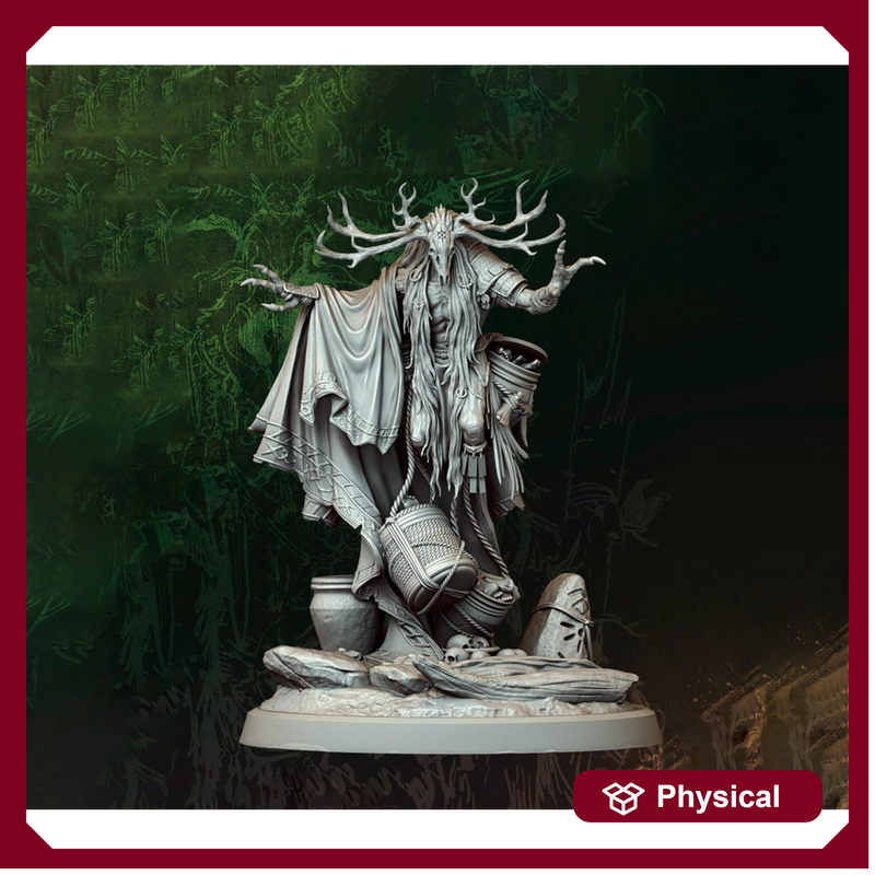 Wendigo, Druid, Ancient Verdant Lord Unpainted Miniature | 5 Sizes /Scales | Dungeons & Dragons - Only-Games