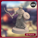 Night’s Cult Soldier with Sword and Shield - Pose 1 - Miniature – STL file