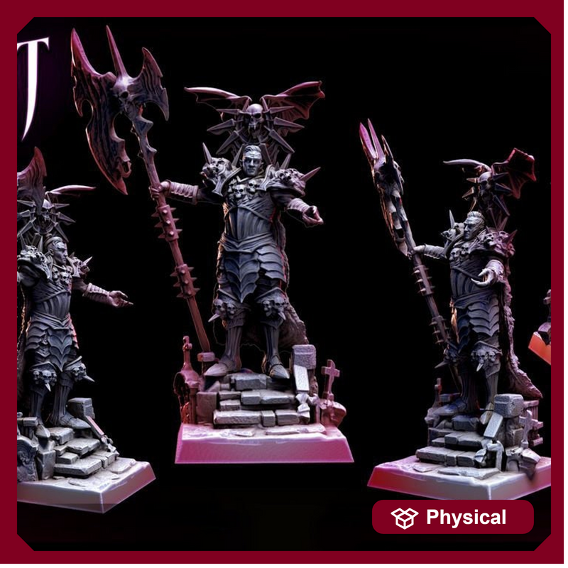 Vampire Lord Strahd, Undead D&D 5e Unpainted Miniature | 28mm, 32mm, 54mm,75mm, 100 Scales | Dungeons and Dragons gift idea| Pathfinder | - Only-Games