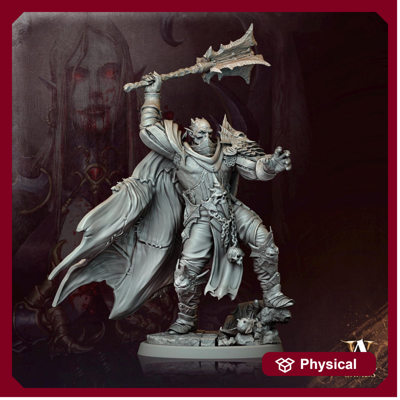 Undead Knight, Death Knight, Oathbreaker Paladin | 28mm,32mm, 54mm ,75mm,100mm Scale | Dungeons & Dragons Miniature Pathfinder Role Playing - Only-Games