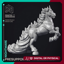 Nightmare - Large Demon Horse - PRESUPPORTED - Hell Hath No Fury - 32mm Scale