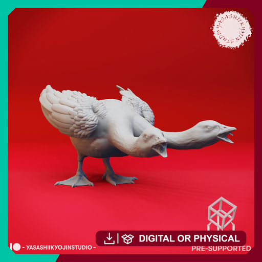 Goose Hydra - 2 Heads  - Tabletop Miniature (Pre-Supported) - Only-Games