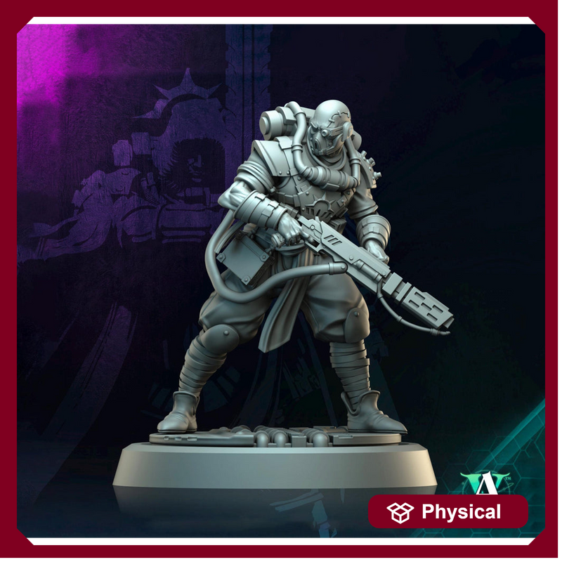 Sci-Fi Miniature Soldier Army Veteran | 28mm,32mm, 54mm, 75mm,100mm Scales | Resin Mini | Morior Shocktrooper TPG | Archvillain Games - Only-Games