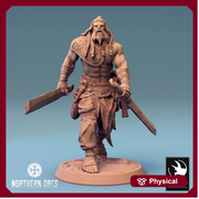 Orc Fighter Barbarian Two Swords, Half-Orc | Scales: 28mm,32mm , 54mm,75mm,100mm  Megaboss | Dungeons & Dragons 5e | Pathfinder - Only-Games