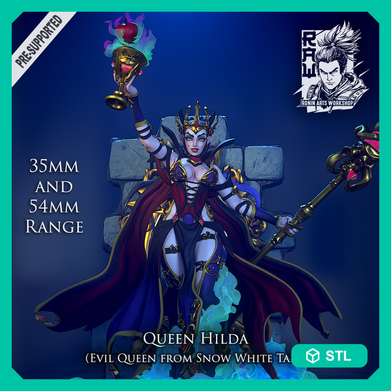 Queen Hilda - Evil Queen From Snow White - STL only - Only-Games