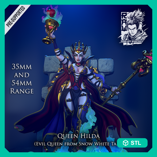 Queen Hilda - Evil Queen From Snow White - STL only - Only-Games