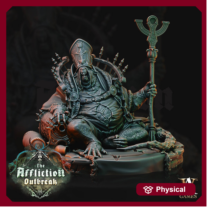 Wererat The Blind Bishop  | Resin Miniature | Dungeons and Dragons | 84mm tall | 28mm,32mm Scale | Pathfinder ratfolk | D&D | - Only-Games