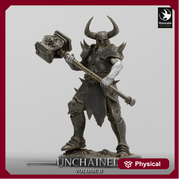 Barbarian Human / Goliath, Ranger,Fighter, with Big Hammer, DnD Unpainted Miniature| 28mm, 32mm,54mm,75mm,100mm Scales | Dungeons & Dragons - Only-Games