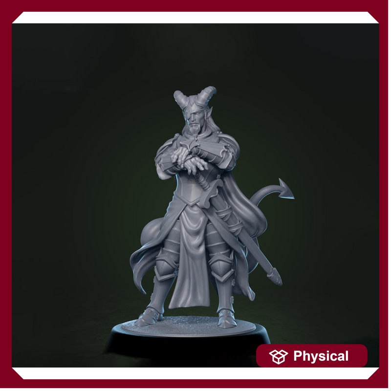 Tiefling Paladin Fighter Ranger PC / NPC | 5 Sizes /Scales | Player Character Mini -DnD Pathfinder - Only-Games