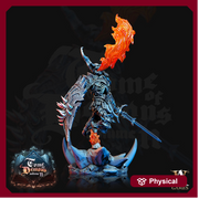 Undead Death Warrior, Demon Hell Knight | 28mm, 32mm,54mm,75mm, 100mm Scale | DnD 5e Miniatures | Pathfinder | Archvillain games - Only-Games