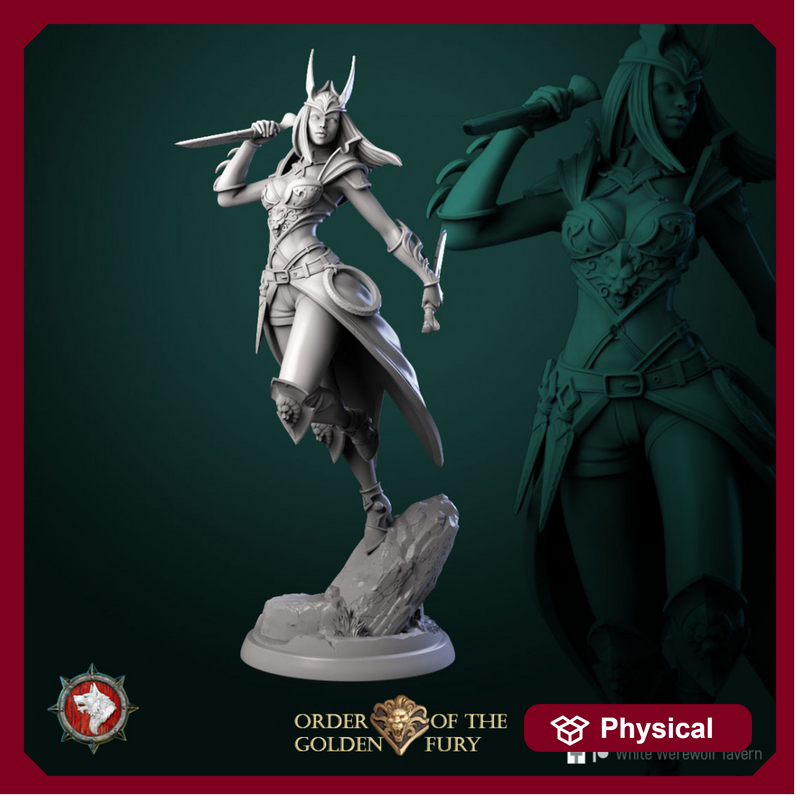 Narcissa the assassin 32mm and 75mm pre-supported