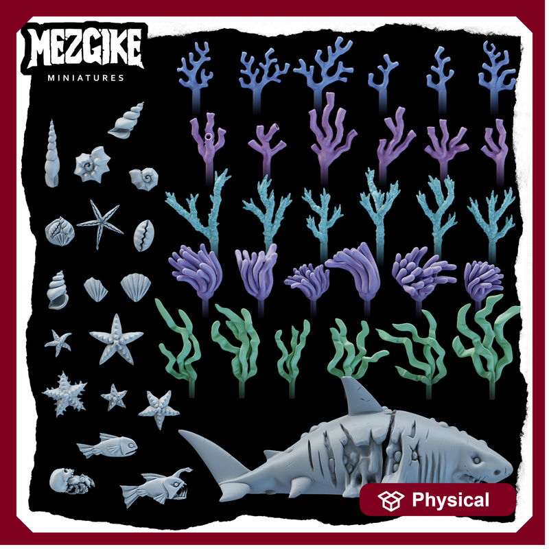 Ocean corals and critters basing accessories (50 physical parts)
