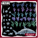 Ocean corals and critters basing accessories (50 physical parts)