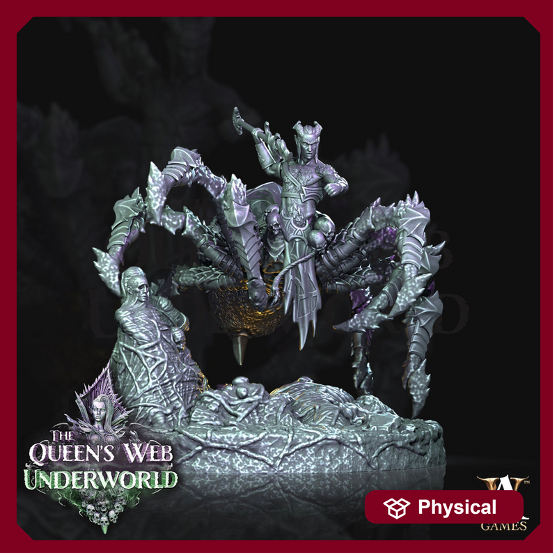 Male Drider Dark Elf Lolth Monstrosity| 28mm and 32mm scale. 65mm tall | DnD Miniature | Drow Rider | Miniature for Dungeons and Dragons| - Only-Games
