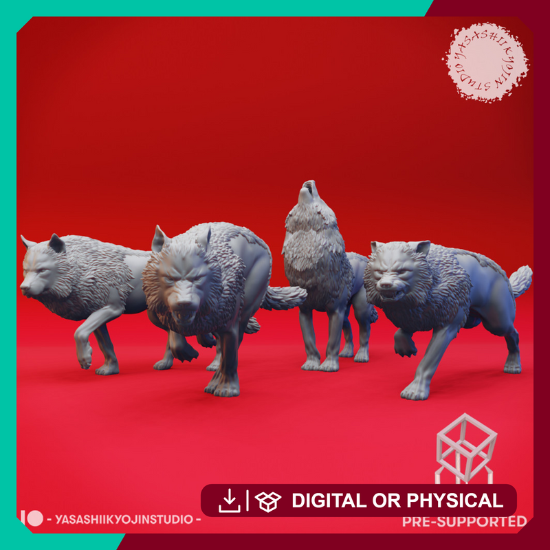 Wolf Pack - Tabletop Miniatures (Pre-Supported)