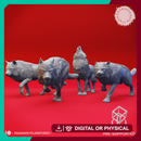 Wolf Pack - Tabletop Miniatures (Pre-Supported)