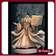 Human ArchMage Wizard PC NPC Miniature | 28mm,32mm,54mm,75mm,100mm Scales | Dungeons & Dragons figure gift idea DnD 5e | Pathfinder 2e | - Only-Games