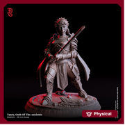 Halfling Paladin Oath of the Ancients, Fighter PC / NPC Resin Figure | 28mm, 32mm,54mm75mm,100mm Scales | D&D 5e Pathfinder | Flesh of Gods - Only-Games