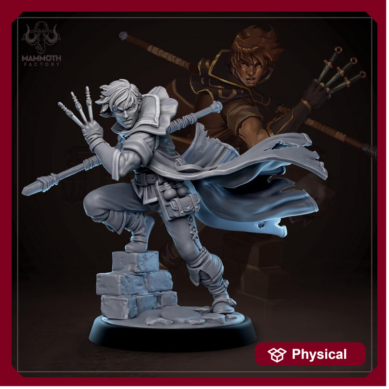 Human Rogue Arcane Trickster, Thief PC / NPC D&D Unpainted | 28mm,32mm,54mm,75mm,100mm | Dungeons and Dragons | Pathfinder | Mammoth Factory - Only-Games