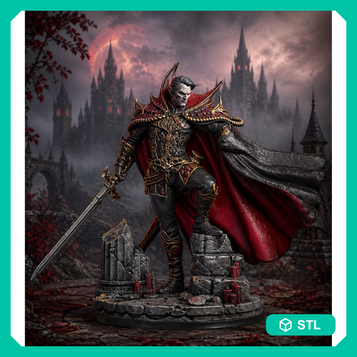 Vampire Lord Miniature STL | Undead Noble | Digital Download - Only-Games