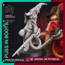 Puss in Boots - Tabaxi Caravan - PRESUPPORTED - 32mm Scale - illustrated & Stats