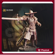 Human Fighter, Witch Hunter, Inquisitor, Cleric | Unpainted Miniature | 28mm, 32mm, 54mm,75mm, 100mm Scales | Pathfinder Figure | DnD | - Only-Games