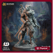 Dragonborn Ranger Fighter Paladin PC NPC Miniature | 5 Sizes /Scales | Pathfinder Figure DnD - Only-Games