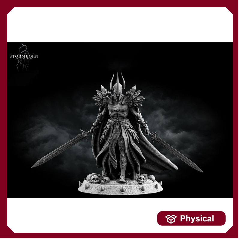 Death Knight, Oathbreaker Paladin Two Swords PC NPC | 28mm,32mm,54mm, 75mm, 100mm Scales| Dungeons & Dragons| Pathfinder | - Only-Games