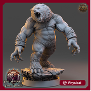 BearFolk Werebear Humanoid  Scales: 28mm, 32mm,54mm,75mm | D&D 5e Megaboss | Dungeons and Dragons | Pathfinder | Daybreak Miniatures - Only-Games