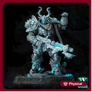 Sci-Fi Miniature Space Knight, Hellas Eternal | 28mm,32mm, 54mm, 75mm,100mm Scales | Resin Mini | Archvillain Games - Only-Games