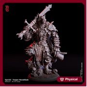 Werewolf Fighter, Wolf Folk, Wolfkind in Armor | 28mm,32mm,54mm,75mm,100mm Scales, | Dungeons and Dragons D&D 5e | Pathfinder| Flesh of Gods - Only-Games