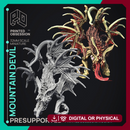 Mountain Devil - Large Monster - Cryptids of the Darkwoods -  PRESUPPORTED - Illustrated and Stats - 32mm scale