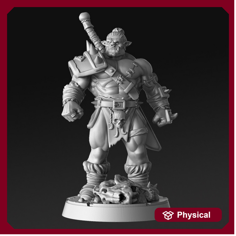 Nadug- Half Orc Warrior- 32mm - DnD -