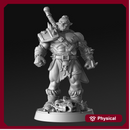 Nadug- Half Orc Warrior- 32mm - DnD -
