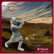 Human Highlander Ranger Fighter | Miniature | 28mm, 32mm, 54mm,75mm,100mm Scale | Pathfinder Figure| DnD | Human Ranger Figurine unpainted | - Only-Games