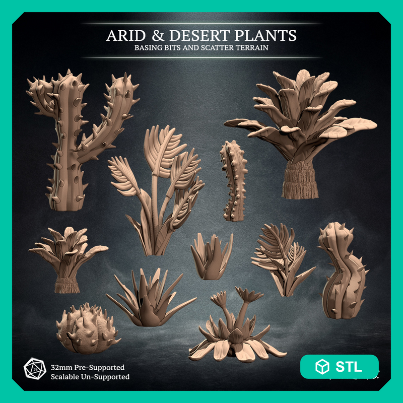 Arid & Desert Plants - Basing Bits & Scatter Terrain