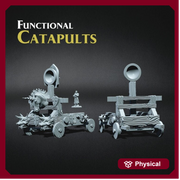 Large Functional Catapult (2 versions) miniature Prop | 28mm, 32mm Scales| Dungeons and Dragons 5e Miniatures | Pathfinder | Figurine DnD | - Only-Games
