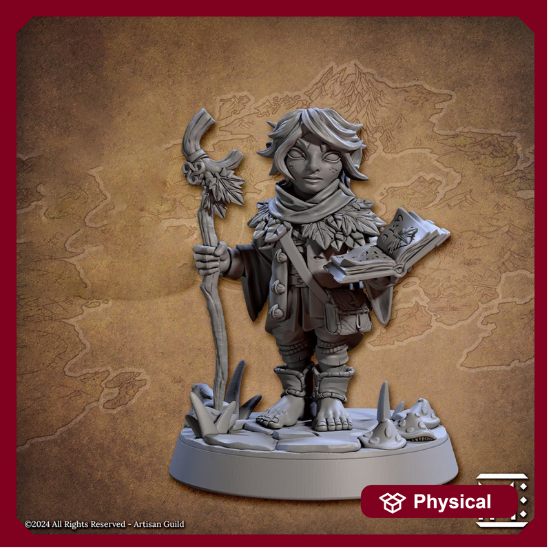 Halfling Gnome Druid Wizard Adventurer PC NPC | Resin Miniature | Dungeons & Dragons | 4 Sizes /Scales - Only-Games