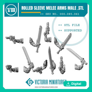 Rolled Sleeve Mellee Arms Male x10 - Only-Games