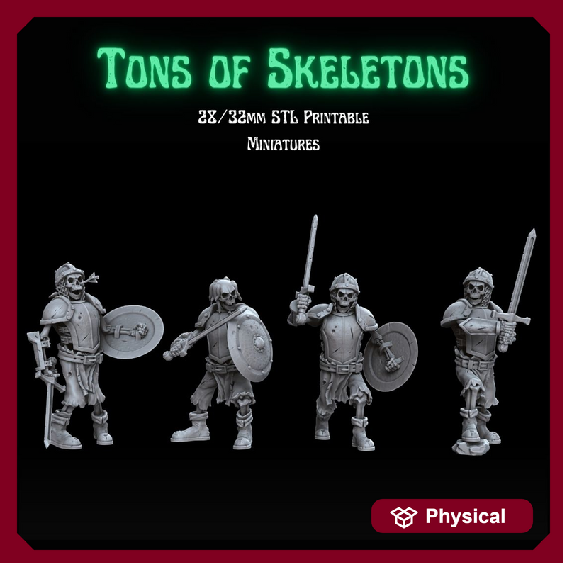 Tons of Skeletons: Heavy Equipped Skeletons with Sword