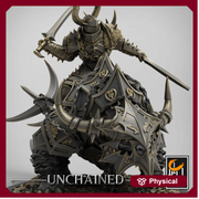 Chaos Knight on Armored Muscular Beast, Oathbreaker Paladin |  Dungeons and Dragons 5e  | 28mm,32mm,54mm,75mm Scale| Pathfinder | - Only-Games