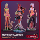 FIGURINE COLLECTION / ZOMBIE ATTACK / 3 PIECES