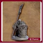Female Dwarf Fighter Cleric with Halberd & Tower Shield | 28mm, 32mm, 54mm, 75mm Scale Miniature | Dungeons and Dragons | Artisan Guild - Only-Games